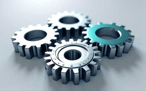 Interlocking gears representing a streamlined organisational process.